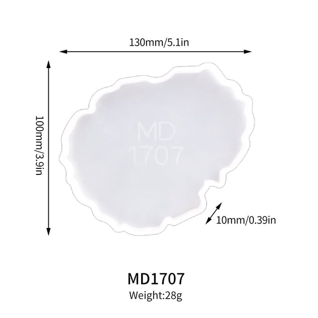 Molde de silicona para posavasos con forma de gota de flor de Camboya, molde de resina con forma de nube, molde de silicona para posavasos con forma de onda irregular