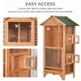 thumbnail image 5 of PawHut 60" Wooden Outdoor Bird Cage for Finches, Parakeet, Large Bird Cage with Removable Bottom Tray 4 Perch, Orange, 5 of 9