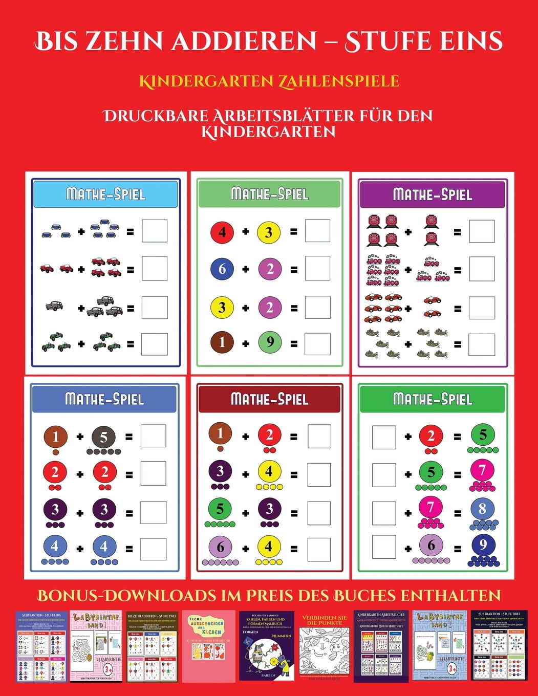 Kindergarten Zahlenspiele: Kindergarten Zahlenspiele (Bis zehn addieren