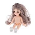 thumbnail image 4 of Bonita muñeca BJD articulada de 13 bolas, movible, a escala 1/12, cuerpo desnudo, regalo de cumpleaños DIY cabello rizado gris, 4 of 7