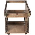 thumbnail image 3 of Sound Town DIY Studio Rack with 11U Slant Mixer Top, 8U Front, 2U Drawer, Rubber Feet, Casters, Baltic Plywood, Weathered Grey (SDRK-M11X8B), 3 of 5