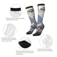 thumbnail image 3 of Xecao Silver Dragon Mountain Peaks Print Compression Socks for Both Men And Women for Running, Travel, Flight, Nurse, 3 of 6