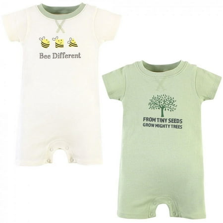 UPC: 0660168623819 | Touched by Nature Unisex Baby Organic Cotton Rompers Bee Different 12-18 Months