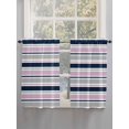 thumbnail image 5 of Pink Grey Striped Living Room Curtains 2 Panel, Farmhouse Stripes Modern Abstract Art Cafe Window Treatment, Farmhouse Bedroom Bathroom Kitchen Curtains Drapes 104"x54", 5 of 6