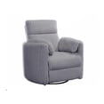 thumbnail image 6 of Pemberly Row Contemporary Fabric Swivel Glider Recliner in Gray, 6 of 10