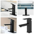 Black Bathroom Faucet with Sink Up Drain Stainless Steel