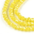 thumbnail image 4 of Electroplate Glass Beads Strands Opaque Solid Color AB Color Plated Faceted Rondelle Yellow 2.3~2.7x2mm Hole: 0.4mm about 150~170pcs/strand 11 inch(27.5cm), 4 of 4