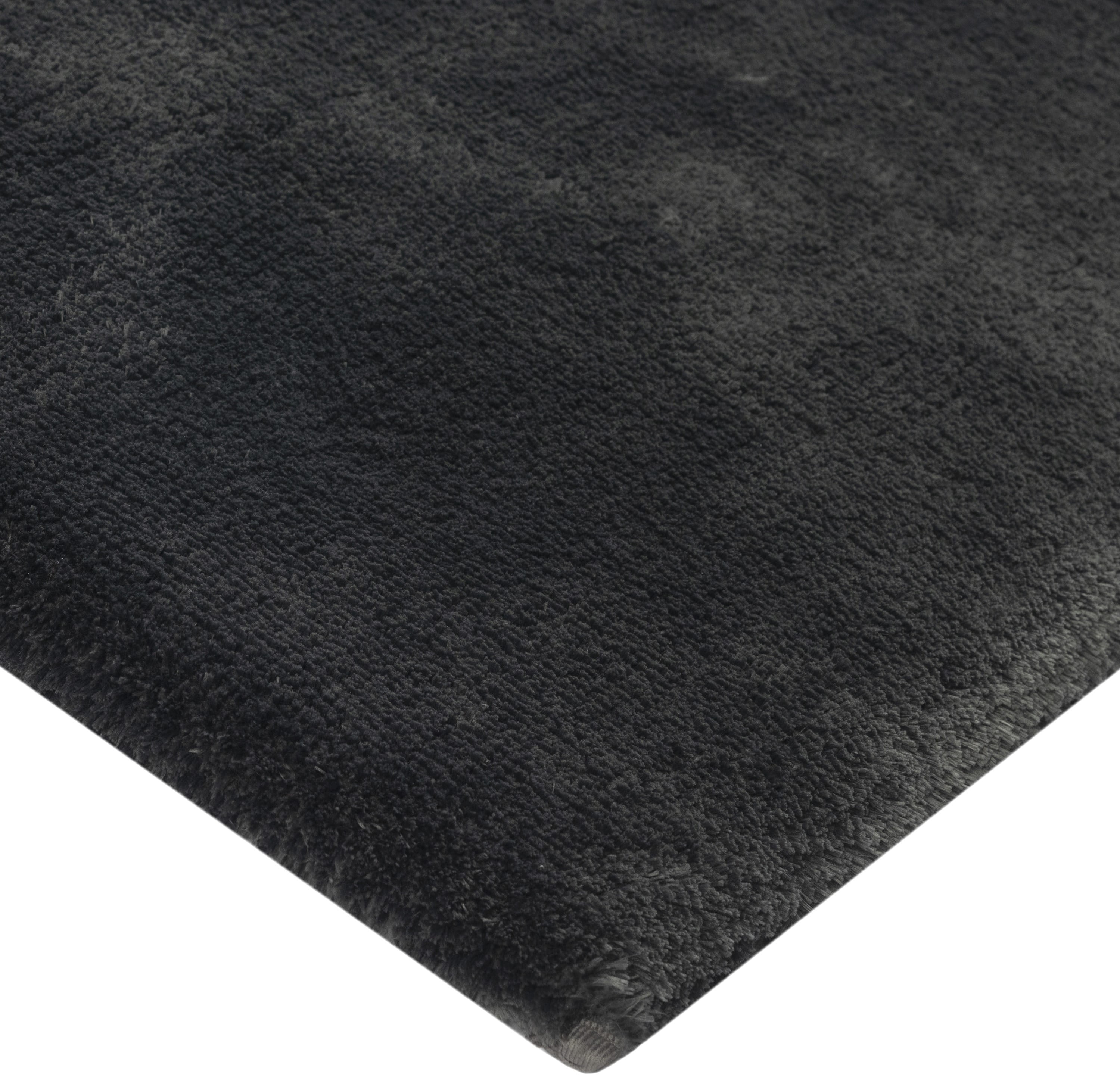 Hotel Style Micro-Polyester Bath Rug, Grey, 24 in x 40 in