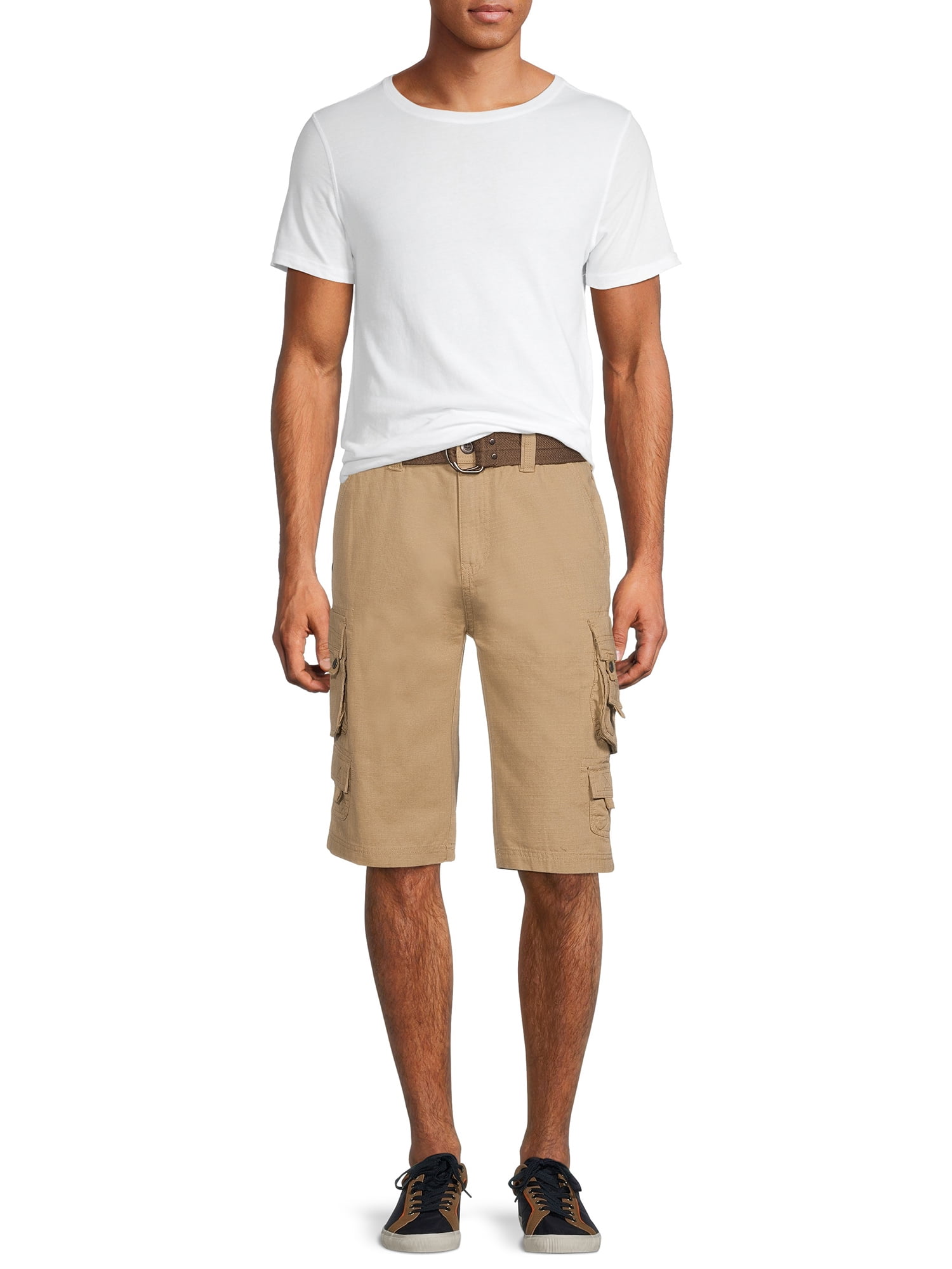Lazer Mens Belted Ripstop Stacked Cargo Shorts, Waist Sizes Lazer Mens Belted Ripstop Stacked Cargo Shorts, Waist Sizes