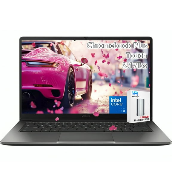 ASUS Chromebook Touchsceen Laptop - 14 inch FHD Display - Intel Core 3-N355 Beat i3-1215U - 8GB RAM| 256GB Storage 128GB SSD - Goole AI Laptop - School Students - Kids 8-12