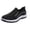 Black, variant on Breathable on Casual Shoes Elastic Knit Upper Round Toe Shoes Lightweight Everyday Sneaker for City Walks and Travel One-Foot Mesh Sports Single Shoes