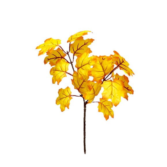 Awwp Artificial Fall Flowers, Fake Maple Leaves 15x7.3 Inch, Thanksgiving Halloween Decor with Color Gradient, Autumn Faux Plants Decor for Home Wall Fireplace, Fall Decor
