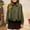 Army Green, variant on Girls Suede Jacket, Loose Fashion Coat Lapel Elastic Pleated Hem Zip Up Fall Winter Windbreaker Outerwear Yellow 7T