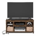 thumbnail image 4 of Furinno FARMHOUSE 3-Tier TV Stand w/ Charging for TVs up to 55" Amber Pine, 4 of 6