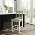 thumbnail image 2 of Hillsdale Furniture Pebblebrook Wood Slat Back Counter Height Stool, White Wire Brush, 2 of 14