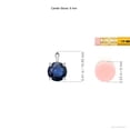 thumbnail image 4 of ANGARA Natural Classic Round 1 ct Blue Sapphire Solitaire Pendant in 14K White Gold for Women (Size-6mm) | September Birthstone, Anniversary, Jewelry Gift for Women | Natural Blue Sapphire Necklace, 4 of 9