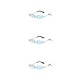 thumbnail image 3 of Guardurnaity Gafas de sol sin marco Tonos duraderos para protección A prueba de viento Llama Transpirable Fuego Impermeable Moda Azul cielo Azul Type1 NO1, 3 of 6