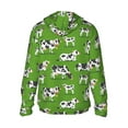 thumbnail image 3 of Kll Cows With Calfs Green Print Men'S Women’s Upf 50+ Sun Protection Outdoor Hoodie Jacket Long Sleeve Fishing Hiking Performance Shirt- Xx-Large, 3 of 8