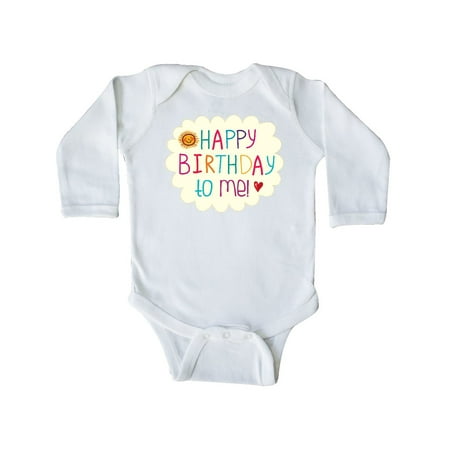 

Inktastic Happy Birthday to Me Gift Baby Boy or Baby Girl Long Sleeve Bodysuit