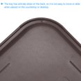 thumbnail image 4 of Unique Bargains 4Pack 14' x 18' Plastic Fast Food Trays Bulk Rectangular Serving Trays, Coffee, 4 of 6
