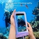 thumbnail image 4 of Funda impermeable para teléfono Foweroty de 7 pulgadas, rosa flotante y morado, 4 of 7