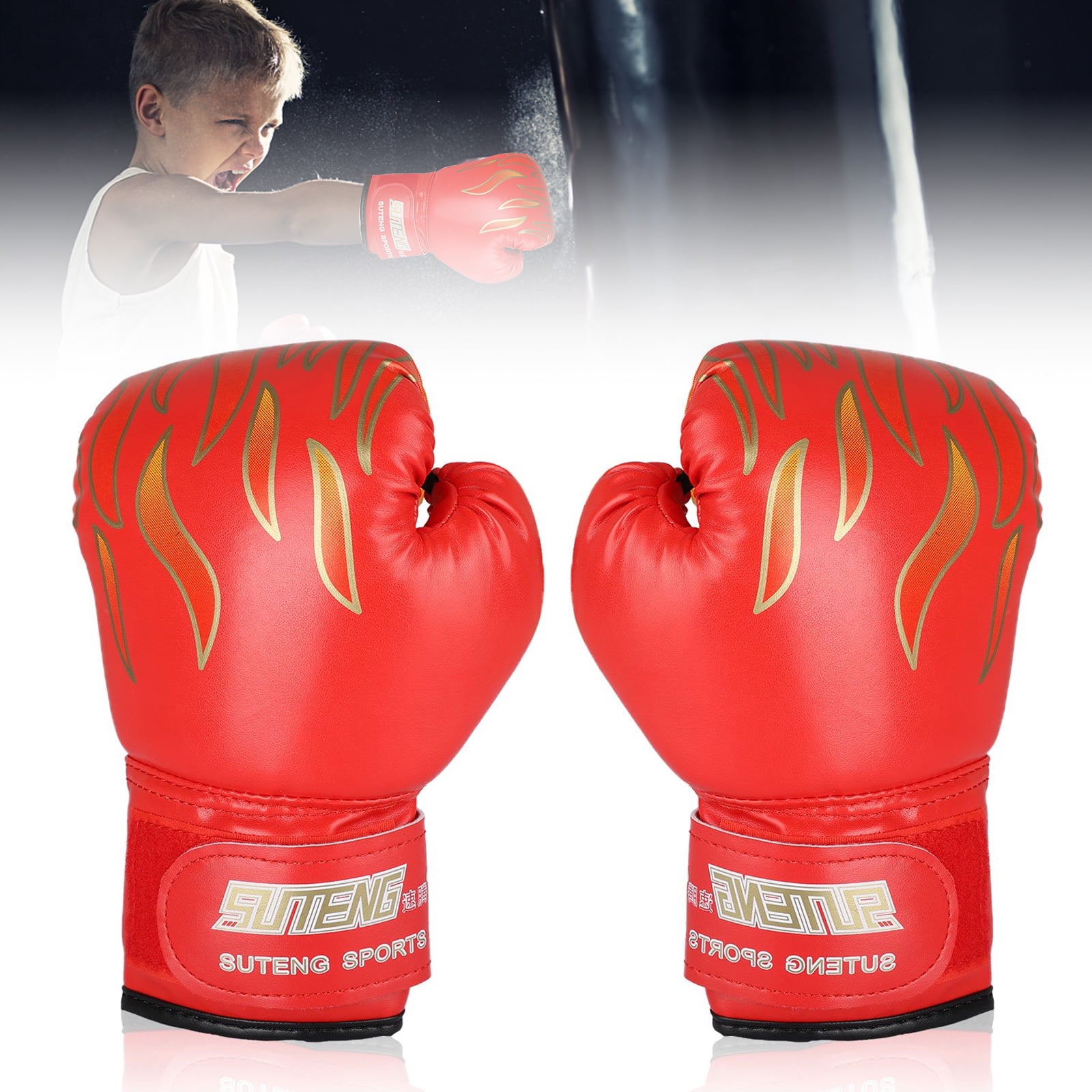 Kids Boxing Gloves, TSV PU Leather Sparring Grappling Punch Training