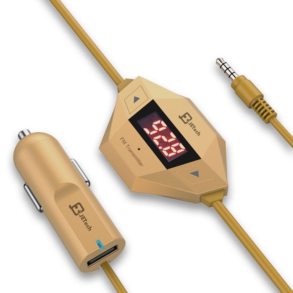 FM Transmitter, JETech Wireless FM Transmitter Radio Car Kit for Phones
