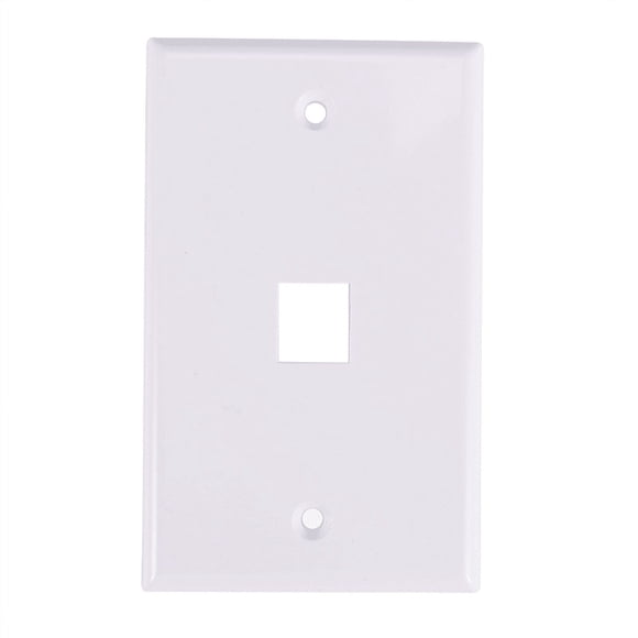 4x Cat6 Ethernet Wall Plate Outlet 1 Port RJ45 Network Female To Female Wall Coupler Jack Plate White & Blue