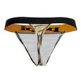 thumbnail image 3 of Men's Papi 626956 Animal Instinct Tiger Thong (Gold/Black L), 3 of 5
