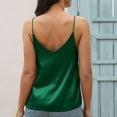 thumbnail image 5 of ZVNAΖH Women's V-neck Silk Satin Camisoles Tops Summer Casual Spaghetti Strap Tank Tops Basic Layer Undershirts Home Sleepwear, 5 of 6
