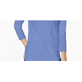 thumbnail image 3 of Charter Club Women's Petite Pima Cotton Button-Shoulder Top Blue Size -Petite L, 3 of 3