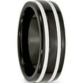 thumbnail image 4 of Titanium 8mm Black Ip-Plated Polished Band (Size 13.5) Made In China tb256-13.5, 4 of 5