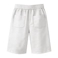 thumbnail image 5 of Arlun 2 Piece Short Sets for Women Summer V-Neck Button up Short Sleeve Polo Shirts Matching Straight Leg Shorts with Pocket Casual Workout and Daily Wear Two Piece Fashion Outfit White XL, 5 of 5