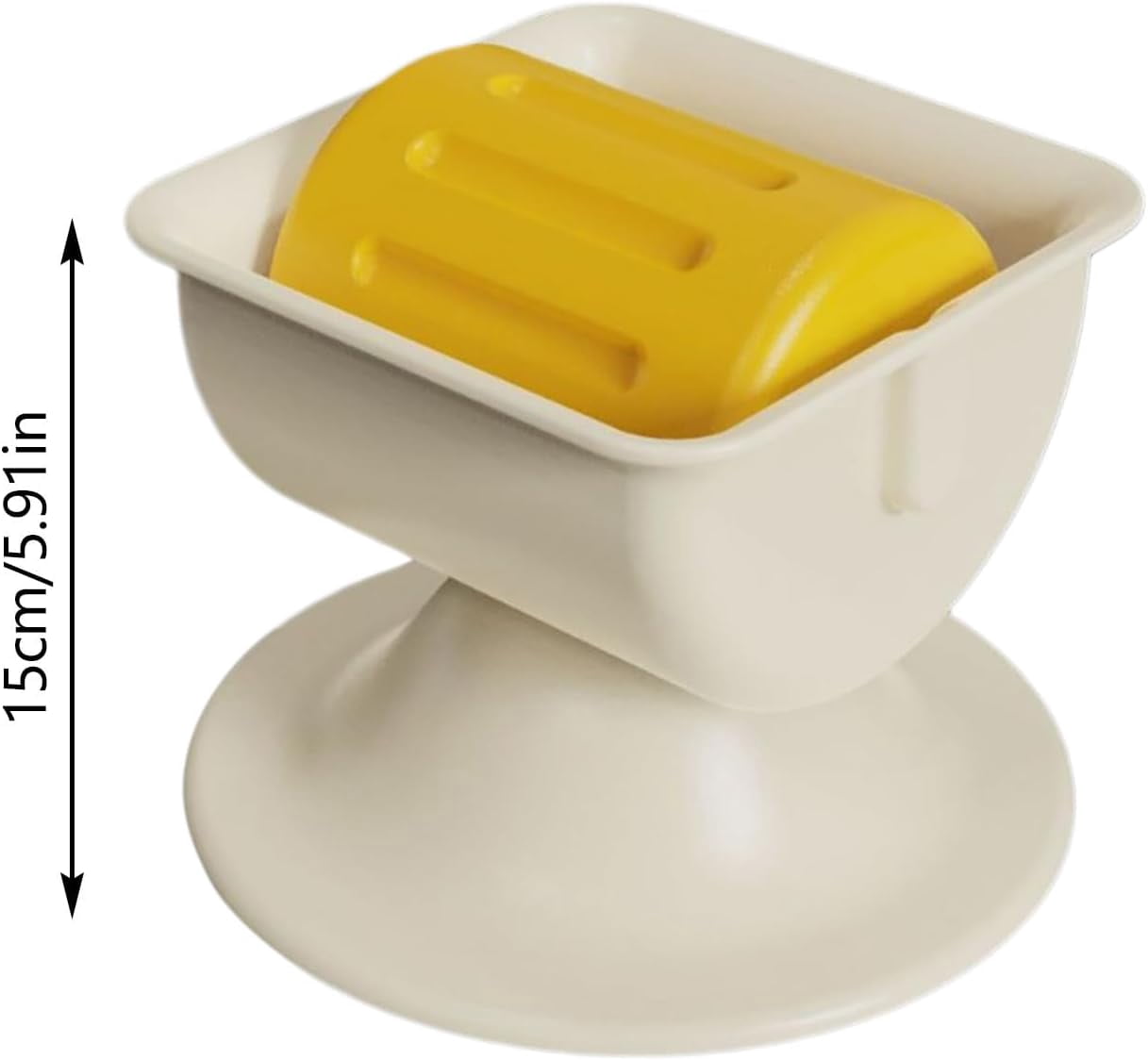 Slow Feeder Dog Bowl, Anti-Slip Rolling Core, Yellow, For All Breed Sizes