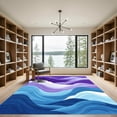 thumbnail image 2 of ODIKA 3'x5' Machine Washable Non-Slip Area Rug, Abstract Purple High Traffic Rug, Purple, 1067519, 2 of 7