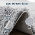 thumbnail image 6 of Sleep Zone Fluffy Round Shaggy Rug, Non Slip Soft Plush Carpet, Easy Clean Indoor Floor Mat, Gray 5ft Round, 6 of 8
