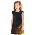 thumbnail image 1 of Fotbe Glowing Snake Dark Forest Vestido de Dormir para Niñas de 3 a 10 Años, Mangas Cortas, Estilo Princesa, Pijama Camisón con Mangas Voladas-Small, 1 of 6