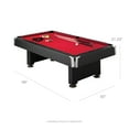 thumbnail image 3 of Mizerak Donovan II 8 Ft. Billiard Table with 2 Cues, Set of Billiard Balls, Triangle Brush and Chalk, 3 of 16