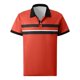 thumbnail image 4 of Mens Manga Corta Botón Abajo Camisas Primavera Verano Raya Horizontal Color Bloqueado Solapa, Transpirable Punto para el Golf, 4 of 9