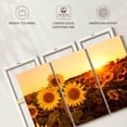thumbnail image 6 of Elephant Stock Sunflower Field Sunset Wall Art - Horizontal Multi Panel Canvas - Living Room Wall Decor - Nature Multi Panel - Yellow And Green Decor - 38" x 24", 6 of 8