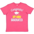 thumbnail image 3 of Inktastic Congrats My Mom Graduated with Cap Youth T-Shirt, 3 of 5