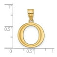 thumbnail image 2 of 10k Solid Yellow Gold Polished Etched Letter O Initial Pendant Necklace Pendant for Women - .5 Grams, 2 of 2