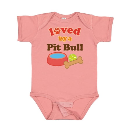 

Inktastic Pit Bull Loved by a (Dog Breed) Gift Baby Boy or Baby Girl Bodysuit