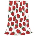 thumbnail image 2 of Balery Hand Drawn Strawberry Manta de Felpa Suave y Acogedora – Cobija de Franela Aterciopelada para Cama, Lavable y Cálida para Sofá, Mascotas, Transpirable-50"x40", 2 of 7