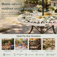 thumbnail image 6 of Round Outdoor Tablecloth with Umbrella Hole and Zipper, Sunflowers Tablecloth with Elastic Waterproof, Farmhouse Retro Botanical Floral Bee Love Heart Patio Table Covers for 45" - 54" Pool Tables, 6 of 9