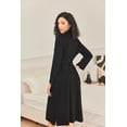 thumbnail image 5 of Ekouaer Robes for Women Long Sleeve Knit Kimono Bathrobe Soft Lightweight Loungewear Ladies Cotton Sleepwear, 5 of 6