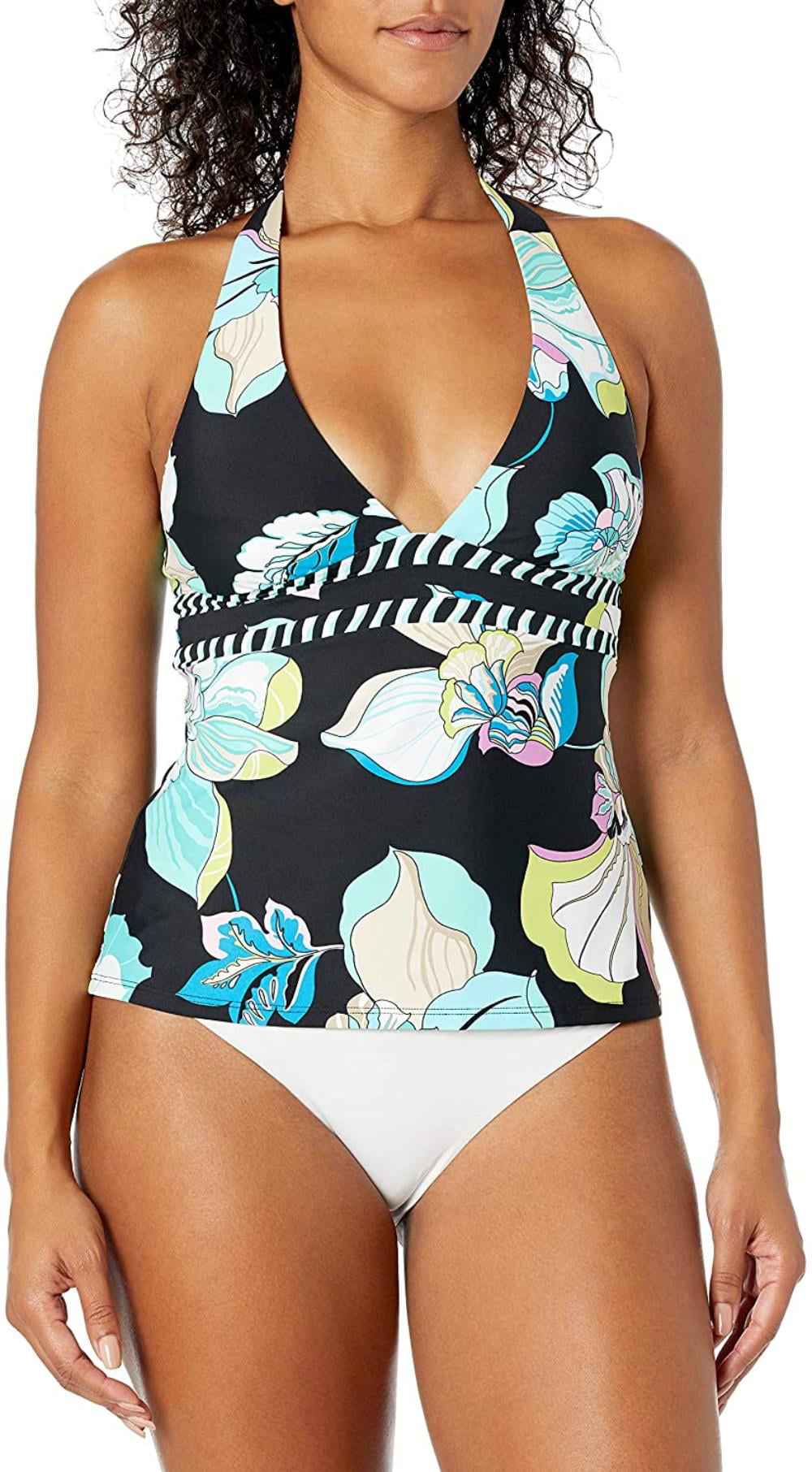 Mae Womens Swimwear Trina Cross Back Printed Bikini Top for A-C cups Brand