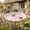 Pink, variant on Glazed Ceramic Pollinator Waterer with Stake - Floral Insect Feeder for Outdoor Garden Yard Patio - Shallow Bird Bath for Hummingbirds and Helpful Bugs - Metal Ground Spike for Easy Setup