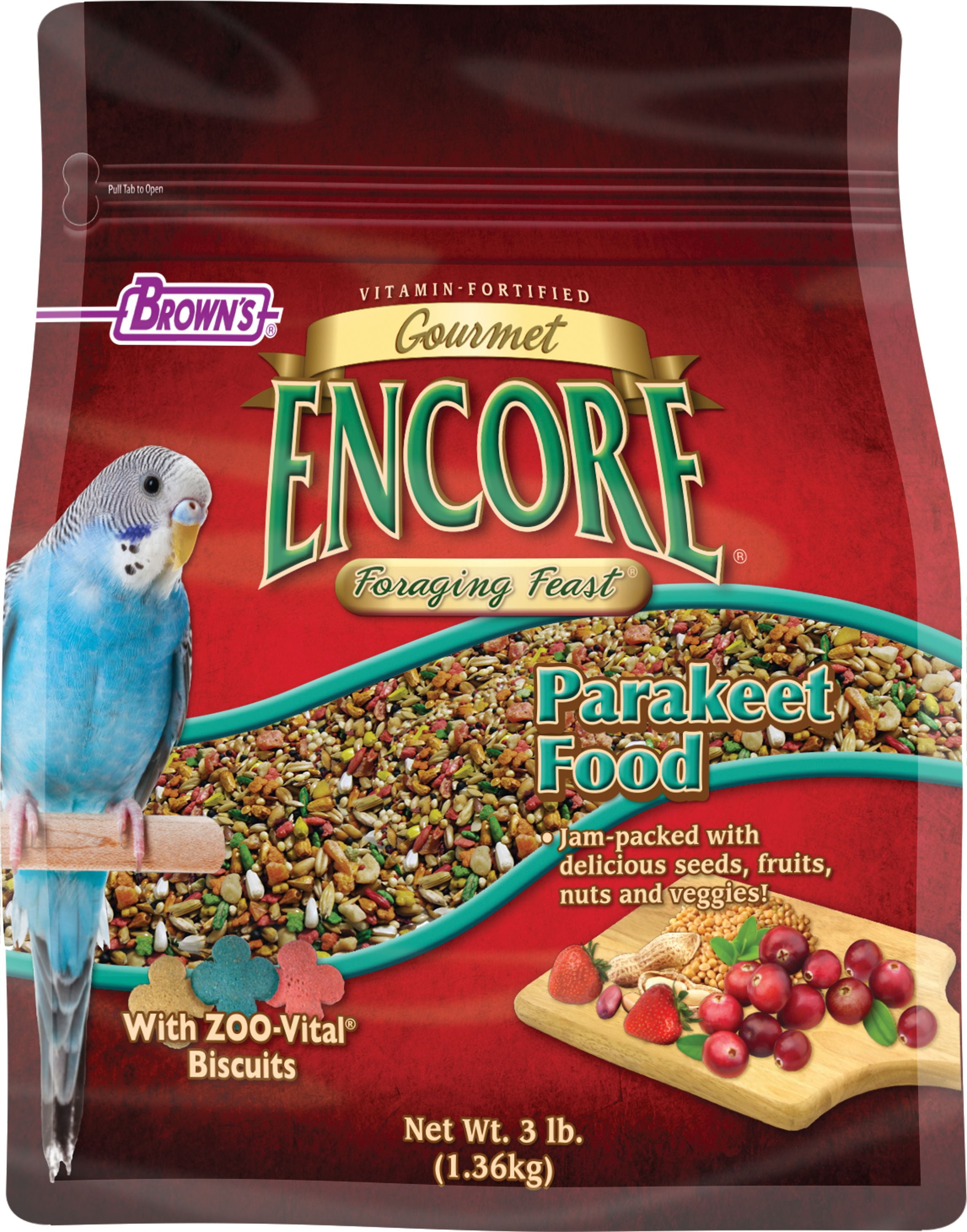 Encore Gourmet Foraging Feast Parakeet Food, 3 lb.
