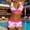 Pink, variant on Atogsazn Womens High Waisted Swimsuit Two Piece Bikini Set Beach Bathing Suit with Boy Shorts Swimwear Orange XXL Fashion
